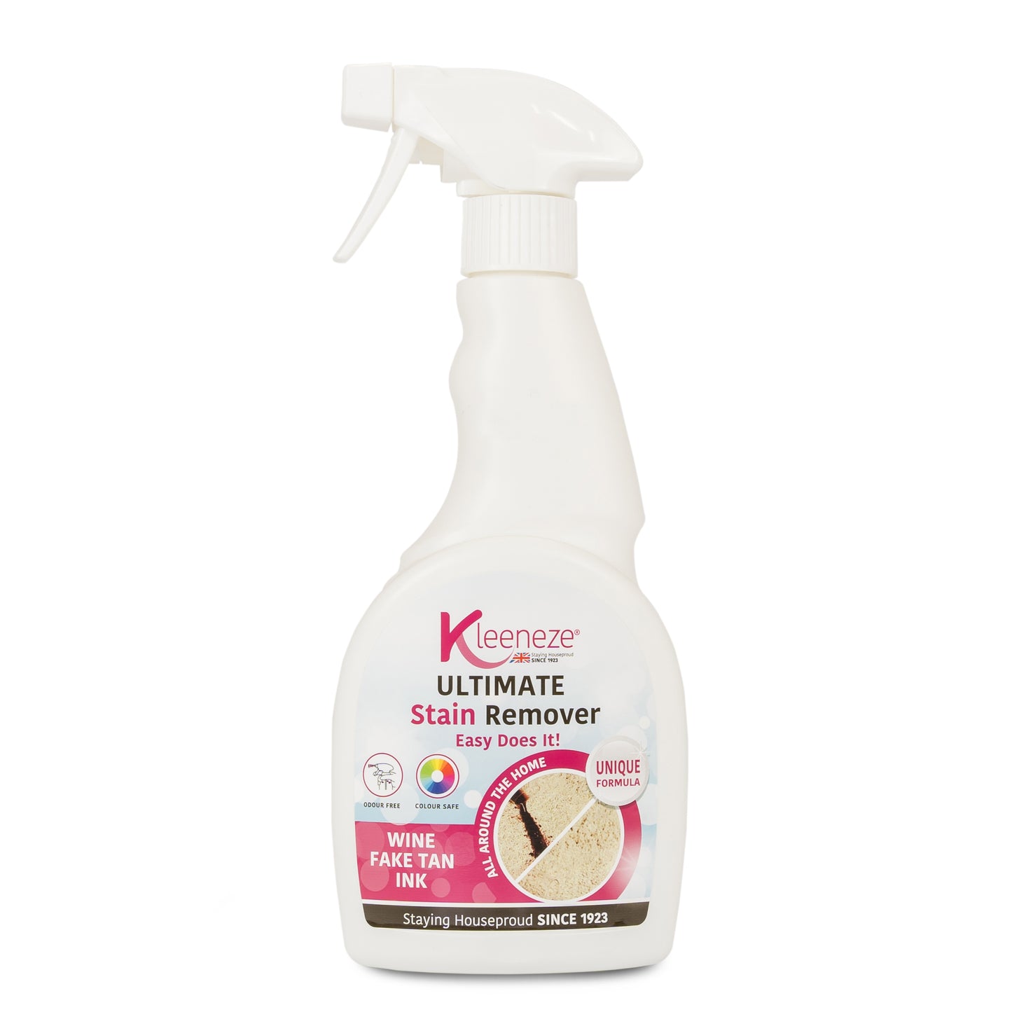 Kleeneze - Ultimate Stain Remover -500ml - Multi Purpose - Multi Surface - Removes all types of Stains - Spray Bottle Cleaning Detergent - Homechem