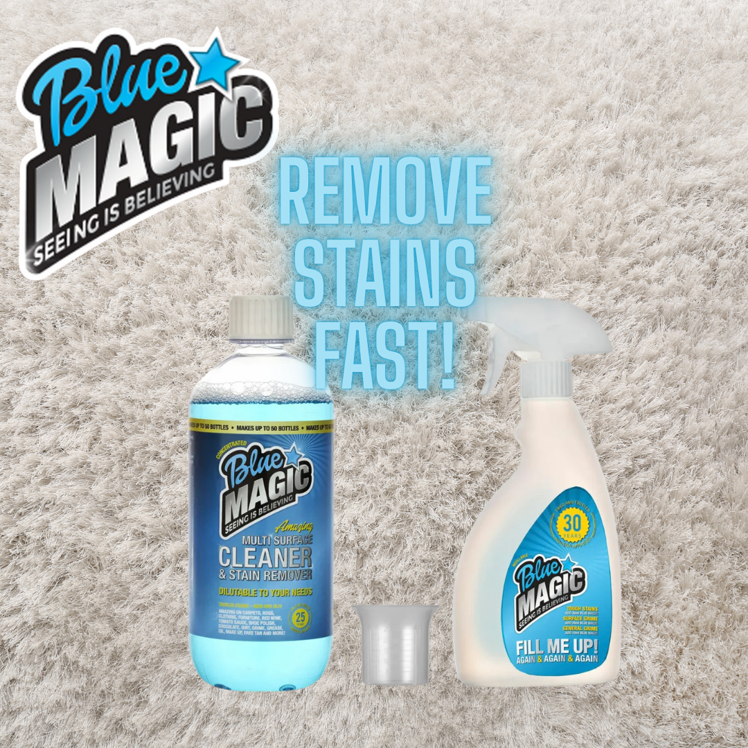 Rug & Carpet Stain Removal Made Easy with Blue Magic Concentrate