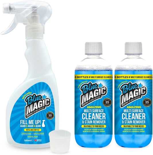 Blue Magic Cleaner | Multi Purpose Cleaning Concentrate - Tackles Tough Stains - As Seen on TV! - 1 Litre - Homechem