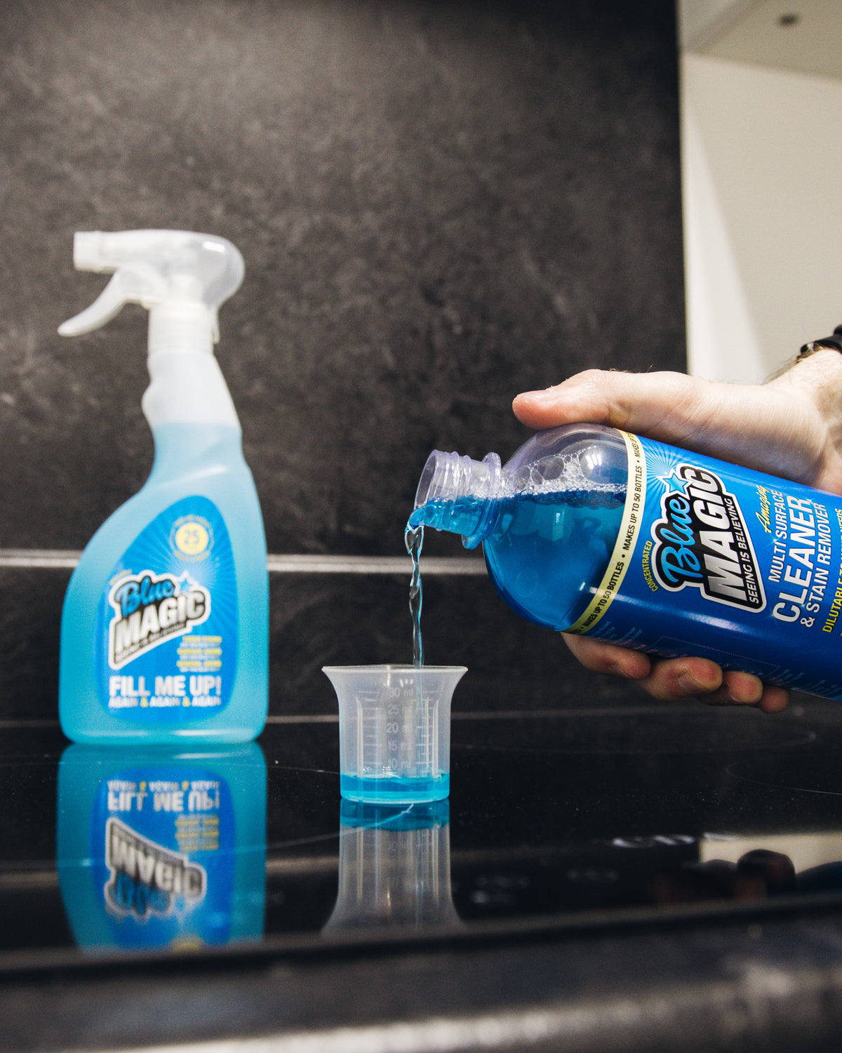 Solid Blue Cleaner Blue Magic Cleaner | Multi Purpose Cleaning Concentrate - Tackles Tough ...
